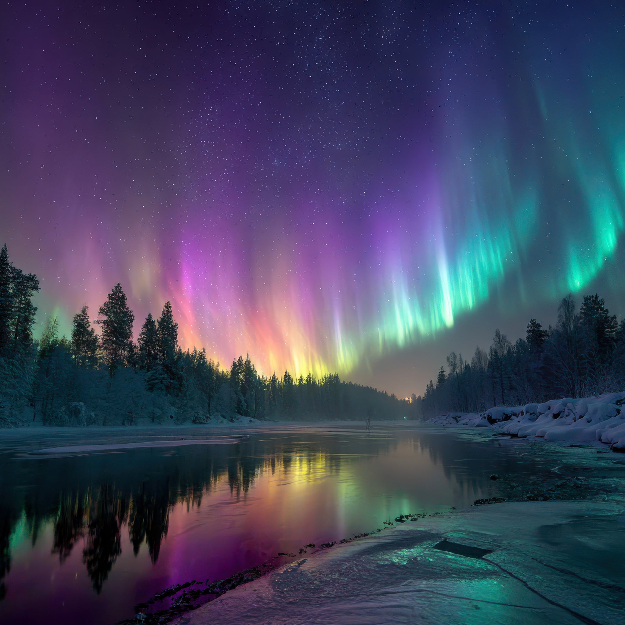 Dancing Aurora Borealis